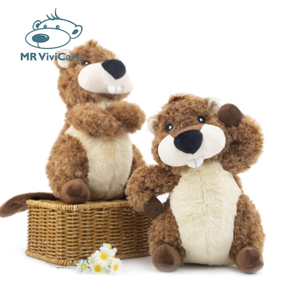 25cm Simulation Wombat Plush Toys Stuffed Wild Animal Beaver Porcellus Mouse Dolls for Baby Kids Children Gifts