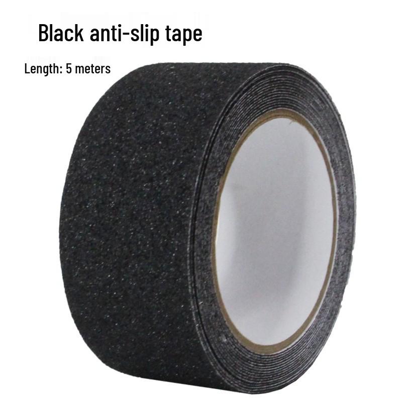 Black-Yellow Frosted Non-slip Tape: Floor Warning, Self-Adhesive, Waterproof, and Wear-Resistant.