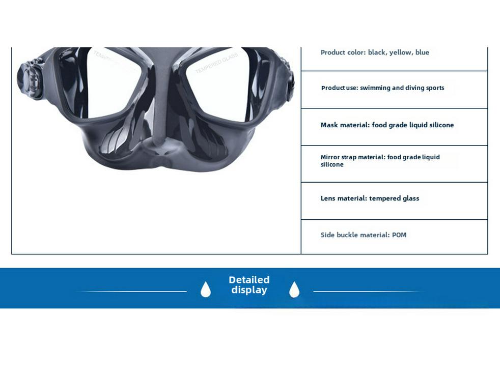 Adult Snorkeling & Diving Mask Set: HD Anti-Fog Tempered Glass Goggles