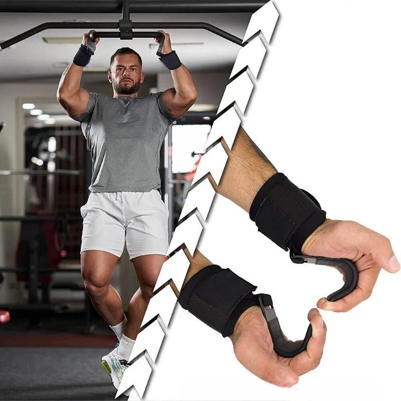 Vzpěračský hák Rukavice na zápěstí Podpora Tělocvična Fitness Tahače Silové zvedání Tréninkové rukavice Bezpečnostní ochranné pomůcky