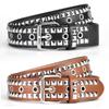 Unisex Square Rivet Eyelet PU Leather Belt - Trendy European and American Style Accessories