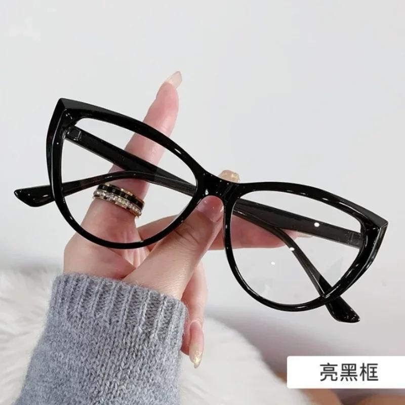 

Retro Cat Eye Anti Blue Light Glasses Women Fashion Photochromic Lenses Advanced Classic Designer Eyewear Myopia Glasses Frame