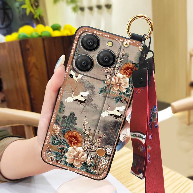 Husă de telefon cu brățară anti-șoc pentru Blackview Shark9 5G, curea de mână, suport, husă moale, capac spate, inel rezistent la murdărie