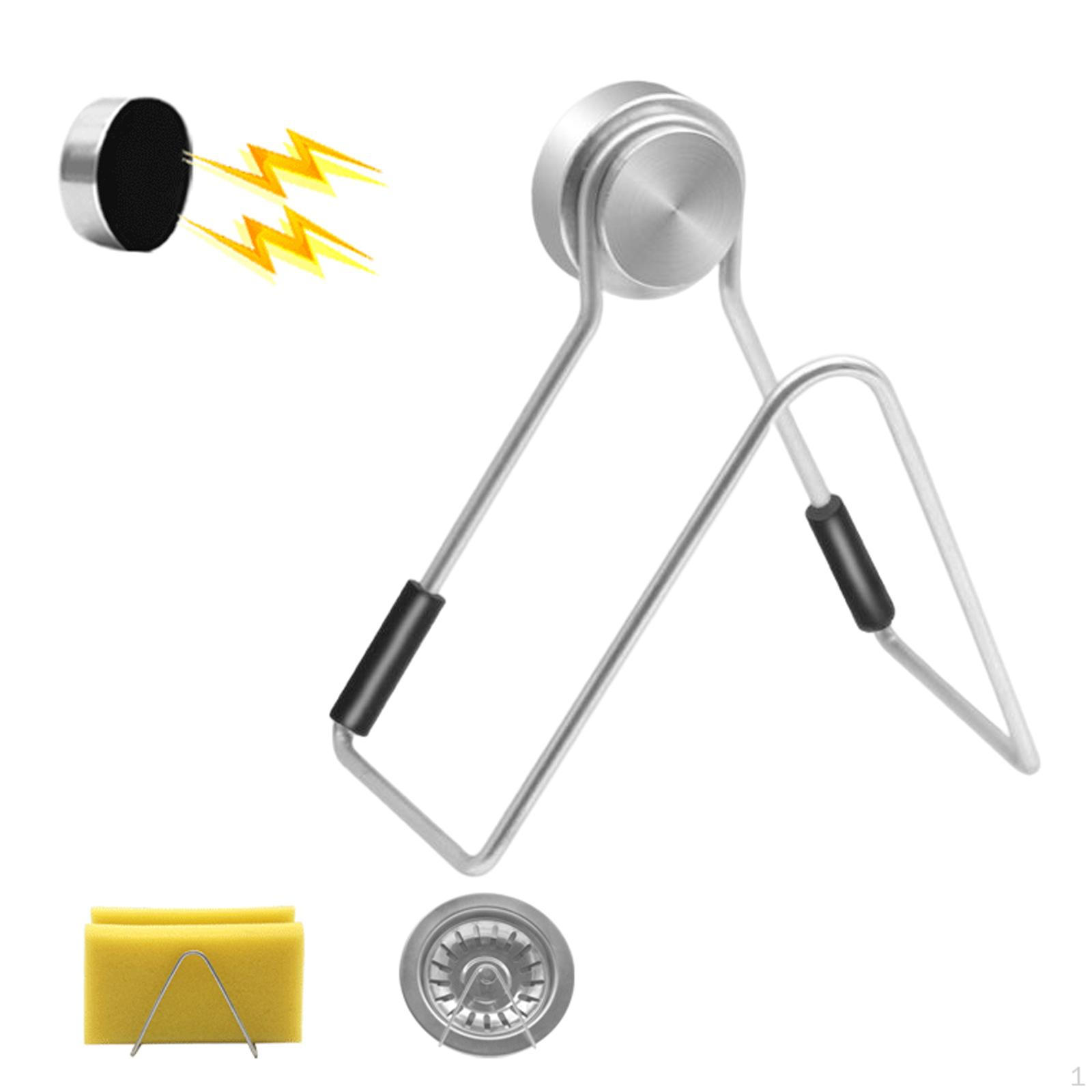 Magnetic Kitchen Sponge Holder Drain Rack Detachable Accessories 6cmx3cmx6cm