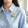 Durable Metal Brooch Enamel Floral Pin for Women, Daffodil Hyacinth Tulip Daily Wear Jewelry Lapel Pin, Decorative Badge Clothing Bags Scarves