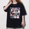 K-Pop VCHA Bedrucktes T-Shirt KG Kendall Keylee Camila Günstiges Material Polyester Kurzarm Neuheit Trend Koreanische Beliebte Kleidung
