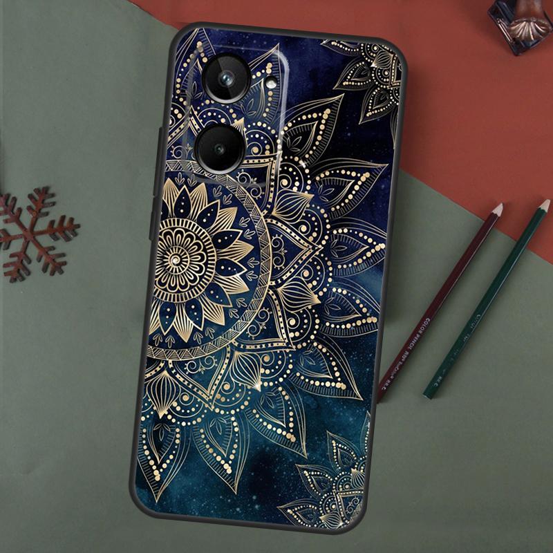 

Elegant Mandala Floral Design Case For Realme C55 C51 C75 C63 C61 C53 C35 C65 C67 C71 11 12 13 14 15 Pro Plus GT6 GT7 Pro Realme 11 Pro Plus
