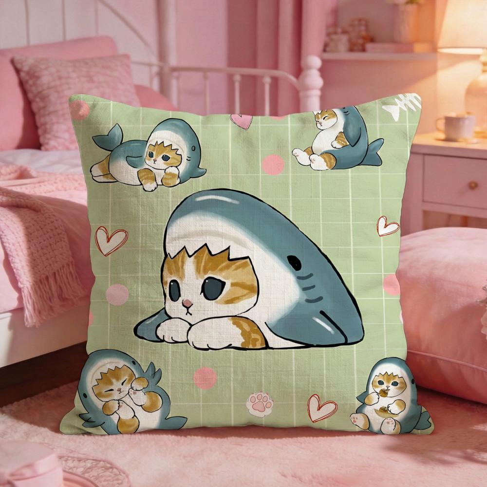 MMofusands Cute Cartoon Cushion Cover Premium Comfort Reversible Pillow Cove Two In One Design For Any Room  Car Interior
