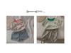 Vielseitiges gestreiftes Leinen-Baumwoll-T-Shirt für Jungen & Mädchen – Kurzarm, Koreanischer Stil, Lockere Passform, Colorblock-Design, Sommer-Modetop.
