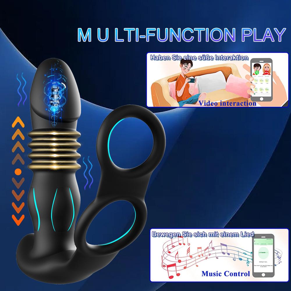 APP Remote Control Prostate Massager Vibrator Male Wireless Bluetooth Anal Butt Plug for Men Dildo Vibrating Adult Sex Toys