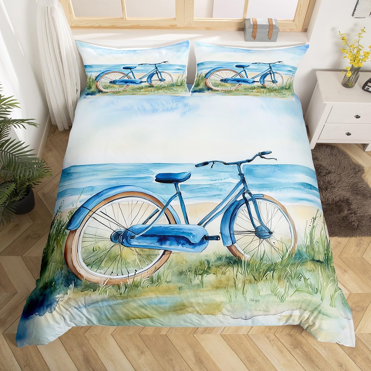 

Kids Surfboard Duvet Cover Twin Queen Hawaii Ocean Surfing Bedding Set Boys Teens Men Sea Coastal Flower Decor Comforter Cover EU Single(135x200cm)