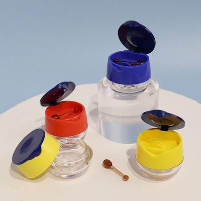 Yousheng Lip Balm Containers Clear Mini Jars Flip Top Makeup Case for Beauty Creams Portable Lightweight Travel Small Lip Balm Pot