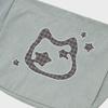 Cat Symbol Applique Washed Crossbody Bag LIGHT BLUE