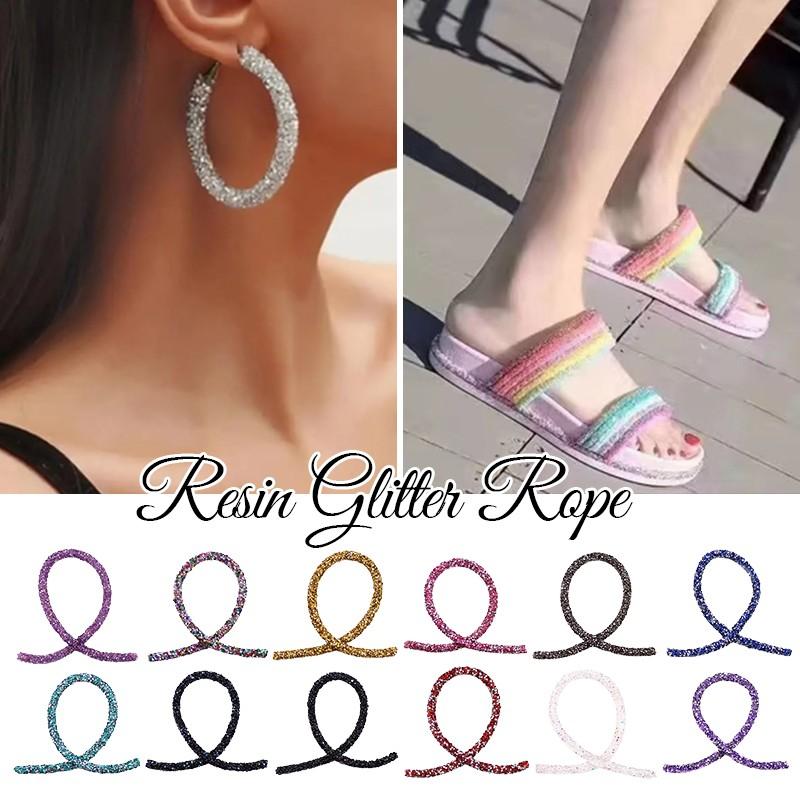 1Yard Rhinestone Tube Trim Resin Cord Sewing Chain for Clothing Shoe Headwear DIY Costume Decoration Applique Craft Accessories