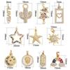 1Pcs Various Style Metal Zircon Pendants For Making DIY Bracelet Necklace Earring Key Chain