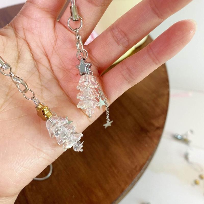 Christmas Tree Phone Charm Trendy Phone Pendant Creative Bag Decoration Bag Pendant Perfect Gift for Fashion Individuals