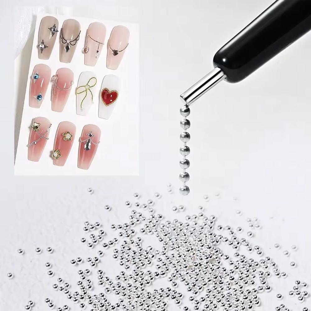 YIKOOLIN 1/2pcs Suction Steel Ball Magnet Pen Nail Art Tools 11cm Super Strong Suction Cat Eye Nail Polish Bead Magnet Pen Tool