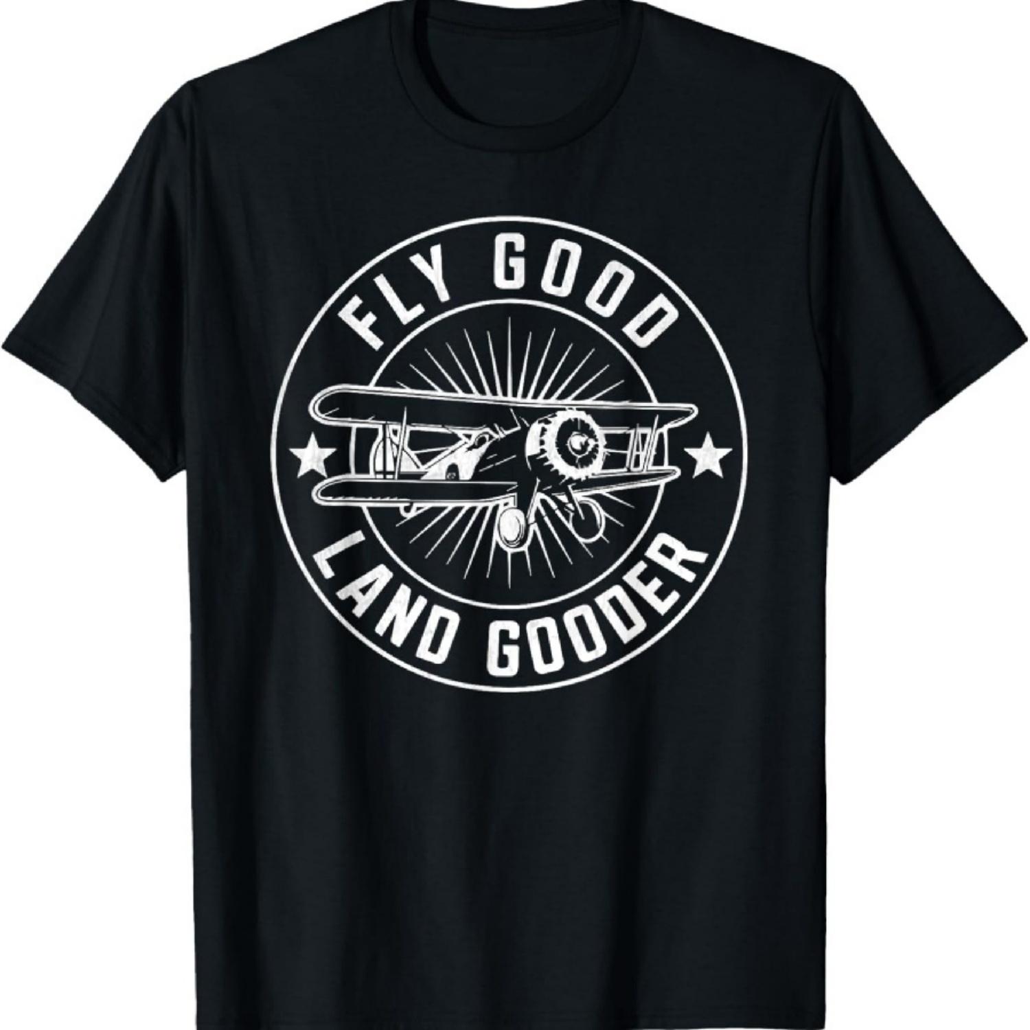 

Забавная авиационная футболка с самолетом «Летай хорошо, приземляйся лучше» XXXXXL чёрный