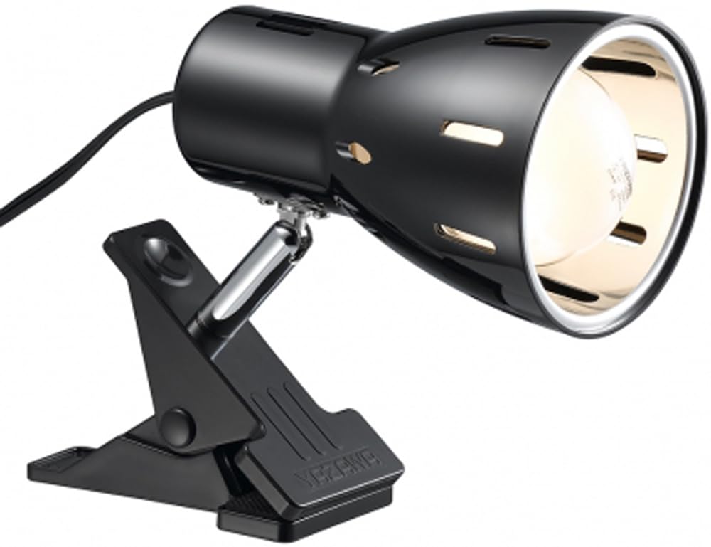 Yazawa Corporation Clip Light, E26 base, bulb not included, Black, CLX60X02B