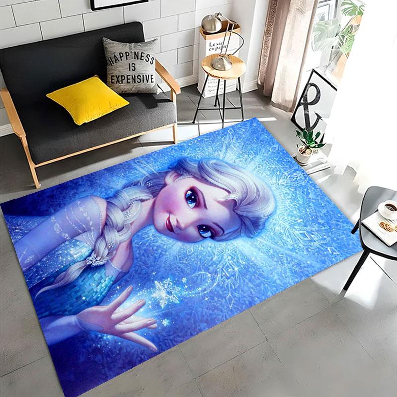 Frozen Anna and Elsa Pattern Rug - Non-slip Kitchen Mat, Outdoor Rug, Home and Bedroom Decor, Yoga Mat, Birthday Gift.