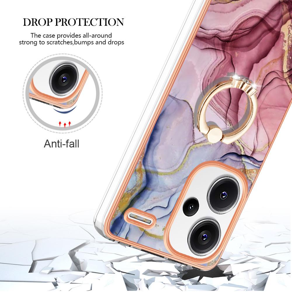 YB IMD Series-17 Style-E For Xiaomi Redmi Note 13 Pro+ 5G Case Electroplating Kickstand Phone Cover