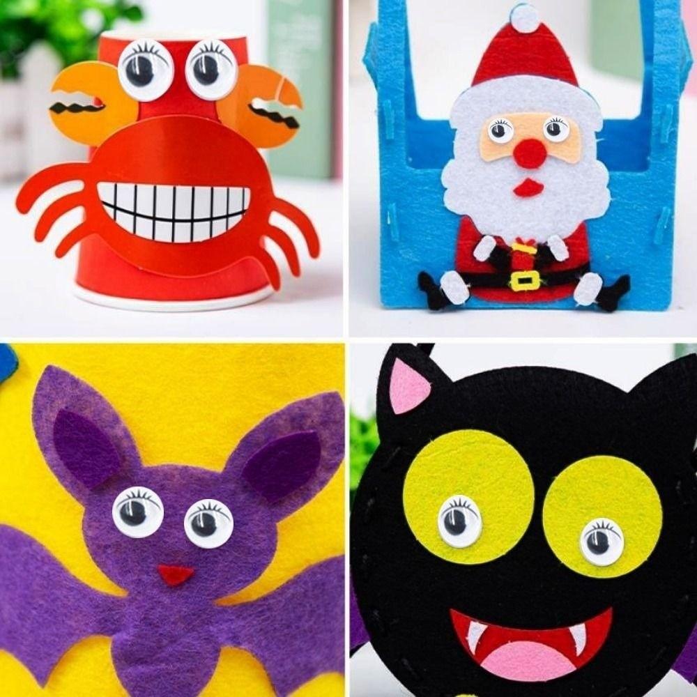 50/100pcs/bag Plastic Dolls Activity Eyes with Eyelashes DIY Kindergarten