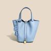 2025 Trending Women's Genuine Leather Cowhide Bucket Bag: Versatile, Top Layer Vegetable Tanned Handbag