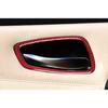 Red Carbon Fiber Interior Door Handle Cover Trim 4PCS For BMW 3-Series 2005-2012