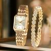 2-Pack Ladies' Elegant Retro Watch Set - Luxury Heart Chain Court Quartz Watch