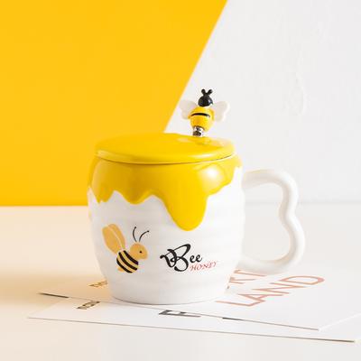400ml Karikatür Sevimli Arı Kupaları Kupa Noel Kahve Fincanları Çay Fincanı Hediye Edilecek Orijinal ve Komik Kupalar Kişiselleştirilmiş Hediye Seyahat