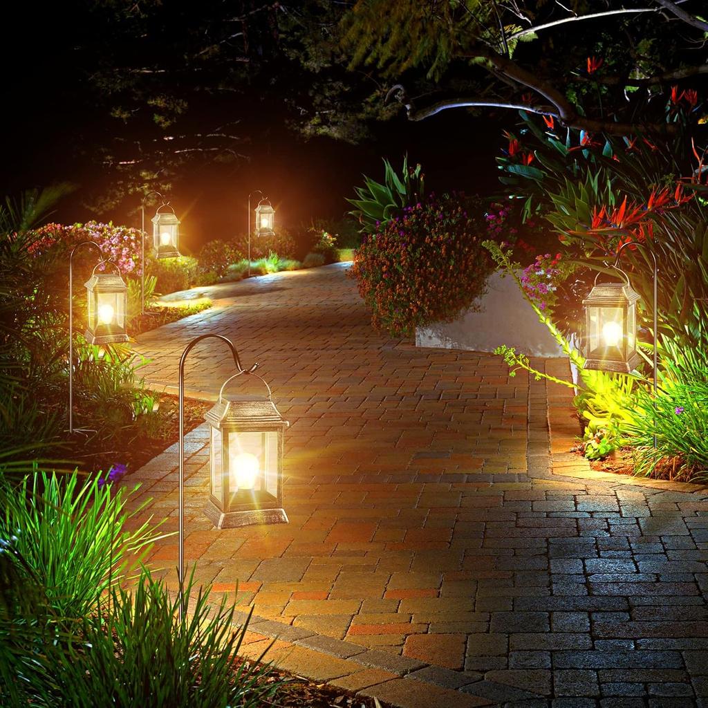 Outdoor Solar Lantern Lights Waterproof 2-Pack for Garden Patio