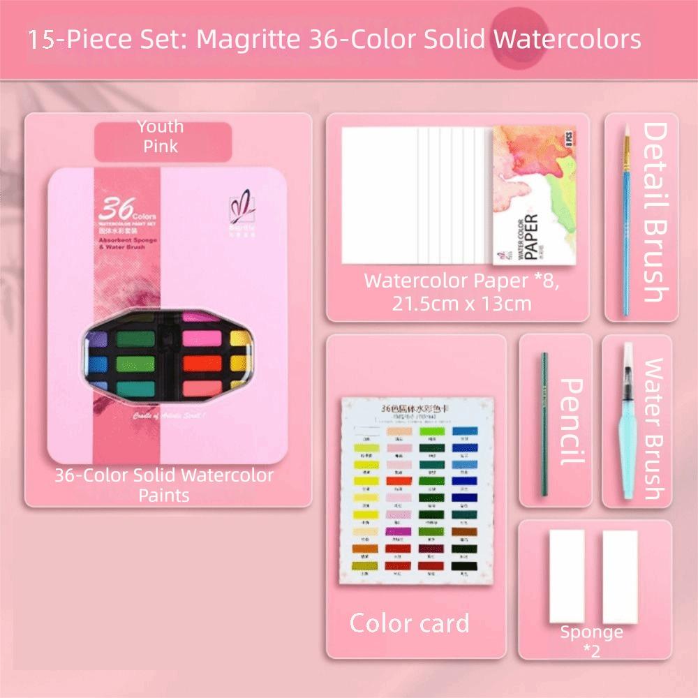 15/16Pcs Solid Pigment Watercolor Paint Set Watercolor Pigment Set  Starter Artists