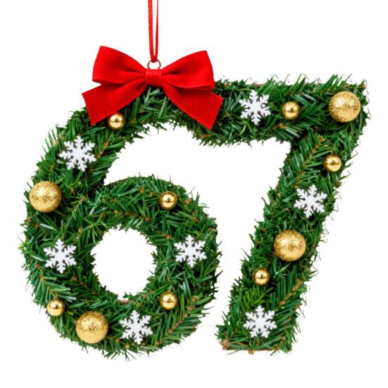 67 Funny Christmas Ornaments 2025 Handmade Santa Ornament Six Seven Meme Decoration Rearview Mirror Holiday Gift Decor