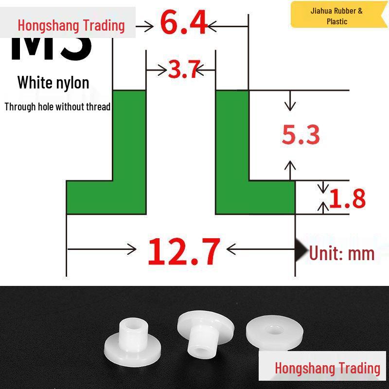 Step T-Shaped Nylon Insulating Bushing Washer, M3-M35 Thread Protection Spacer