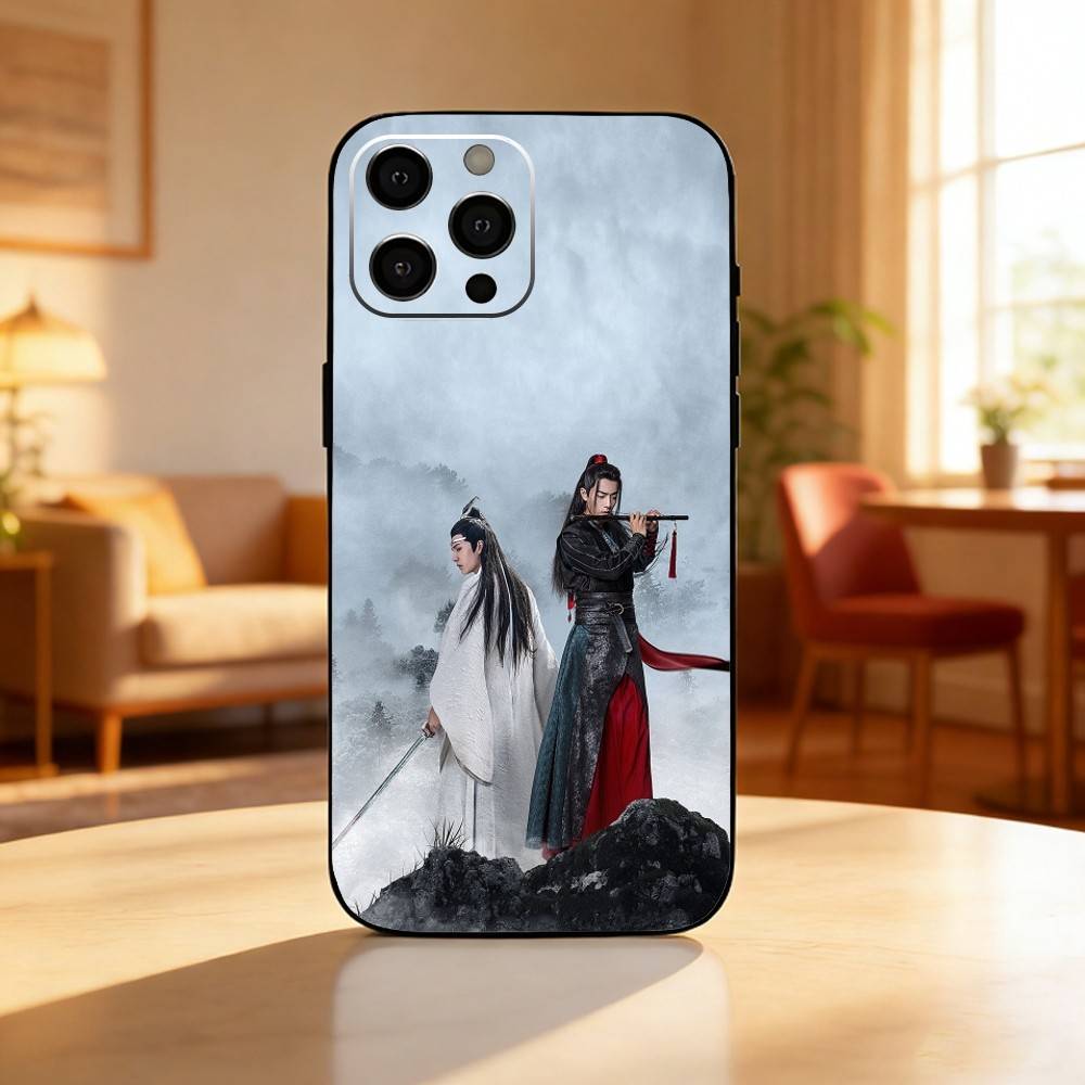 The Untamed XiaoZhan Wang Yibo Phone Case For iPhone17,16,15,14,13,12 Plus,Max Soft Silicone Black Cover