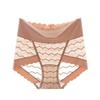 Popular Seamless High-Waisted Light Lace Tummy Control Silk Panties for Women