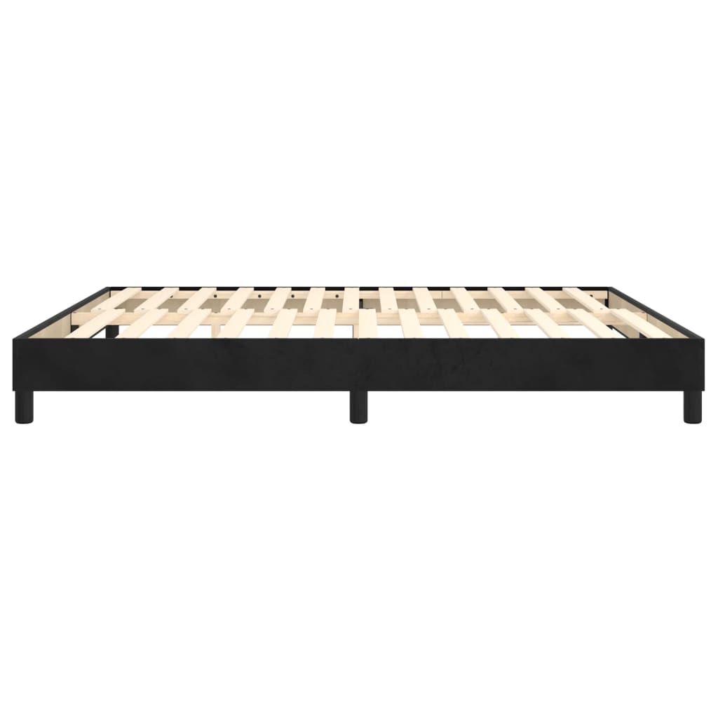 Box Spring Bed Frame Black 160 x 200 cm Velvet