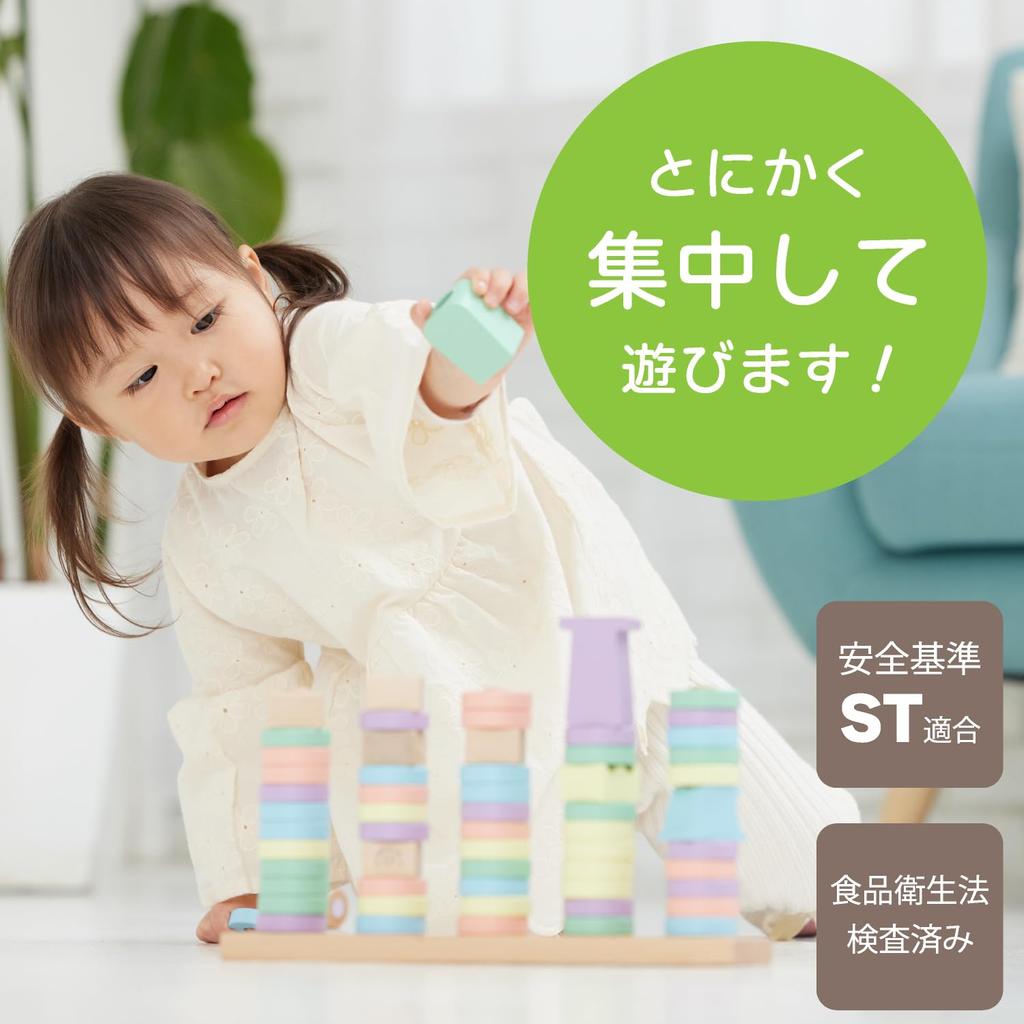 Puddy directly managed First time building RING10 Kingdom of building blocks Educational toys Wooden toys Woody Puddy 1 year old 2 year old [Woody