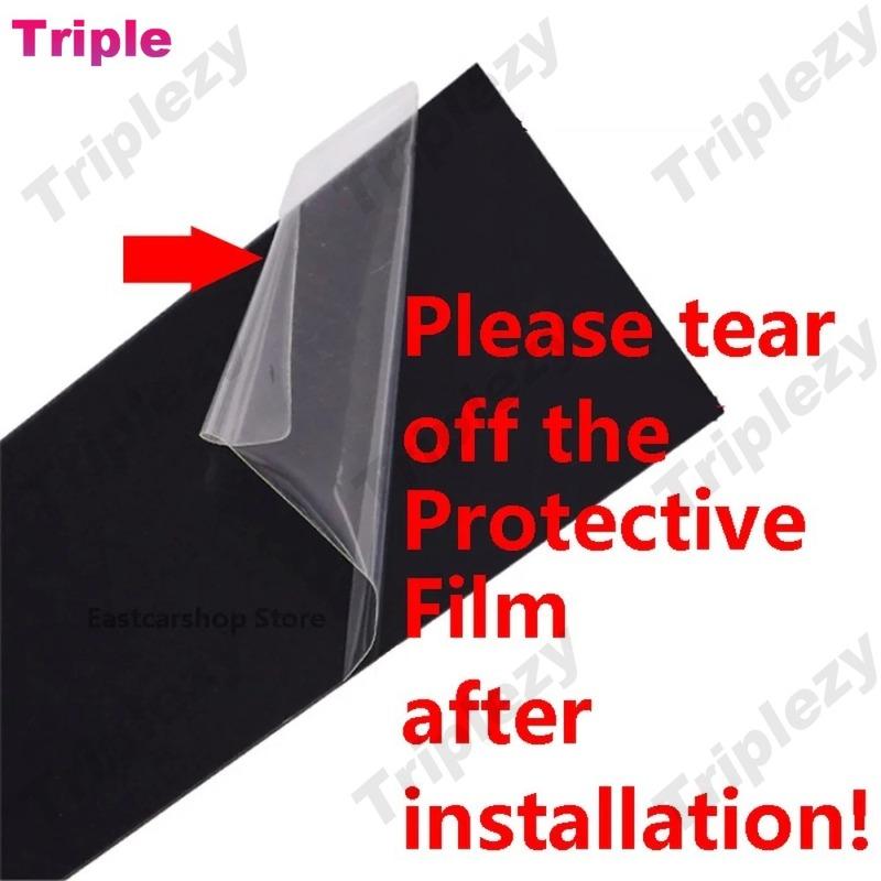 8 Stück Glänzendes Piano Schwarz/Kohlefaser Fenster Säulen Pfosten Verkleidung Abdeckung Tür Aufkleber PC Material Für Mazda 3 BK Hatchback 2003-2008