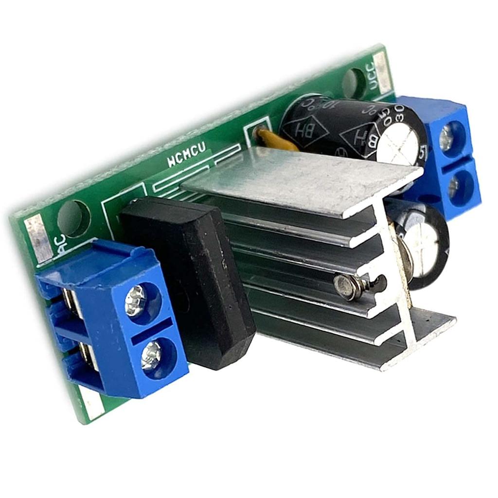 Kiro&Seeu LM7812 L7812 Voltage Rectifier Regulator 12-24V AC or DC to 12V DC 3A Power Supply Converter Module Board Filter Power Converter