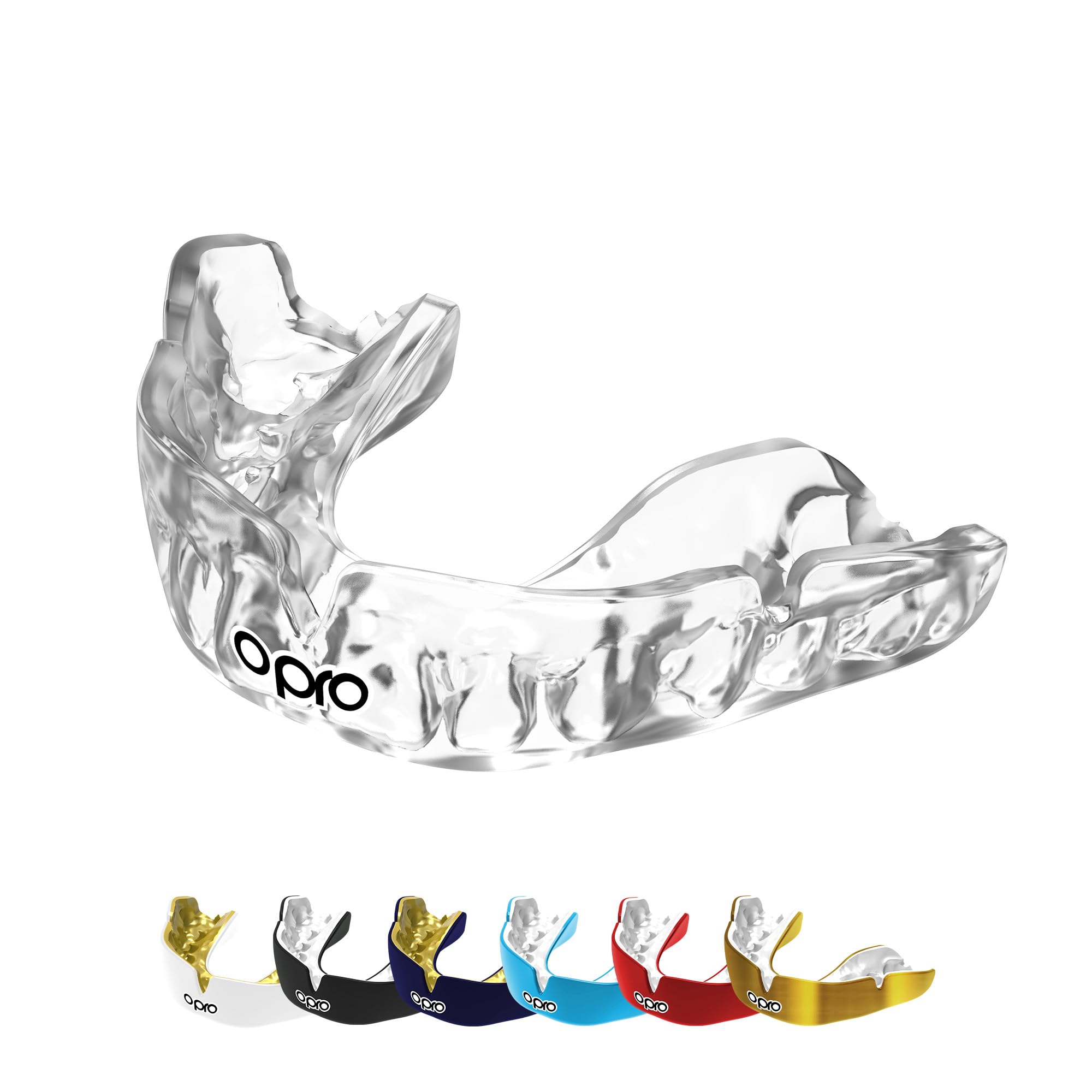 

OPRO Sports Капа Кастомная для Боевая капа Мгновенная посадка Спорт, Искусства, Регби, Бокс, Юношеская/Юниорская (Дети/Прозрачный)