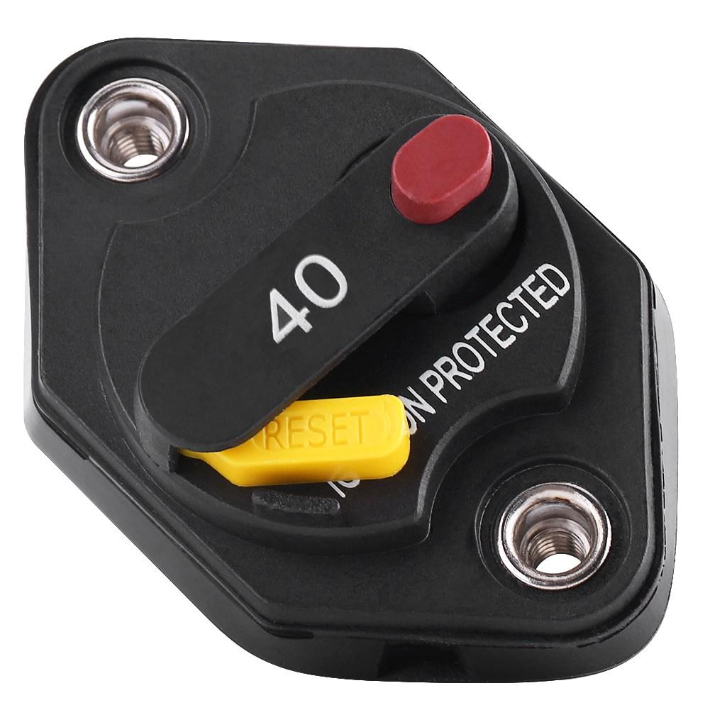 40 Amp Manual Reset Circuit Breaker Switch Car Boat Fuse Holder Waterproof