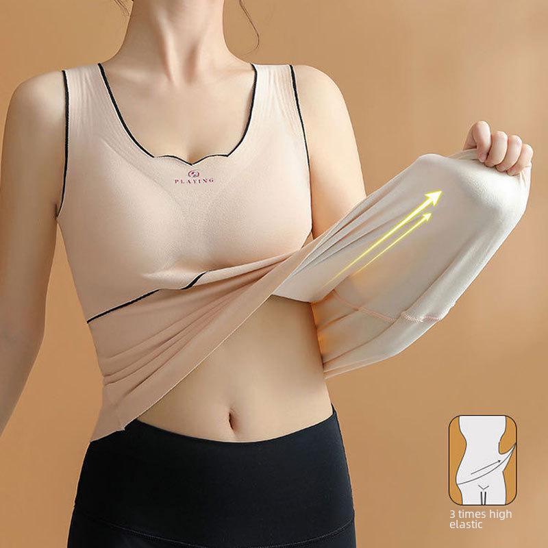 Pro-Oxygen 20 Women's Thermal Vest - German Velvet, Seamless, Chest Pads, Plus Velvet Thickness for Autumn/Winter