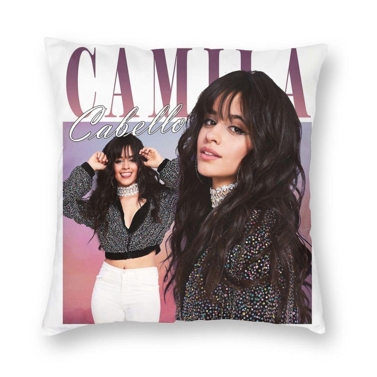 

Singer Camila Cabello Pillowcase Printed Fabric Cushion Cover Decorative Pillow Case Cover Home Square 40*40cm 12x12Inch