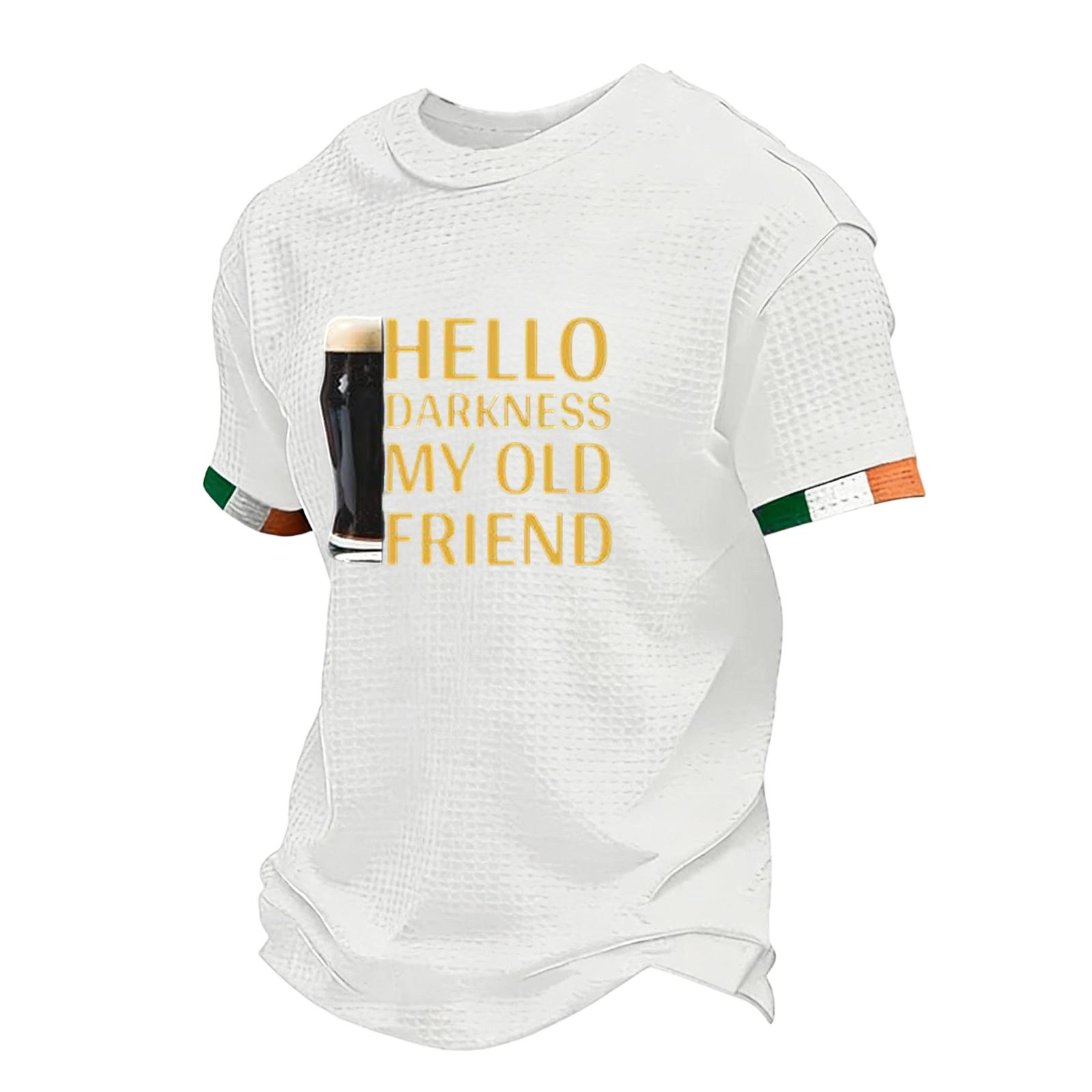 

Men s Casual Round Neck Short Sleeve T-Shirt XL білий