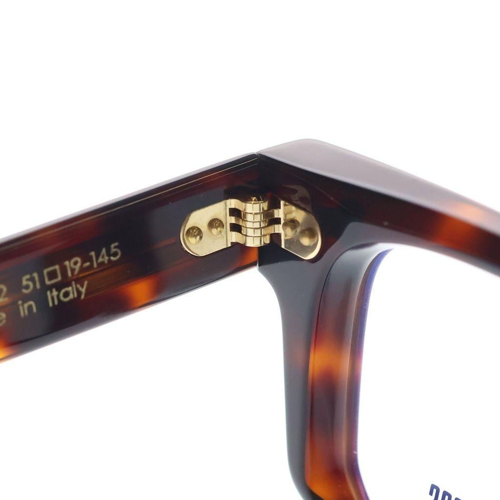 Used CUTLER AND GROSS CGOP 1410 02 Square Frame Clear Lens Sunglasses Glasses Brown
