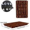 WTEMPO 1PC Coffee Simple 26 Cavities Silicone Mold Chocolate Ice Cube Large Letter Mold Handmade Cake Baking Mold Cold Product Making Mold