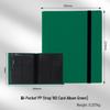 4-Pocket Solid Color PP Card Storage Album with Elastic Band, Large Capacity for Game Cards or Photos - Holds 160 Cards
