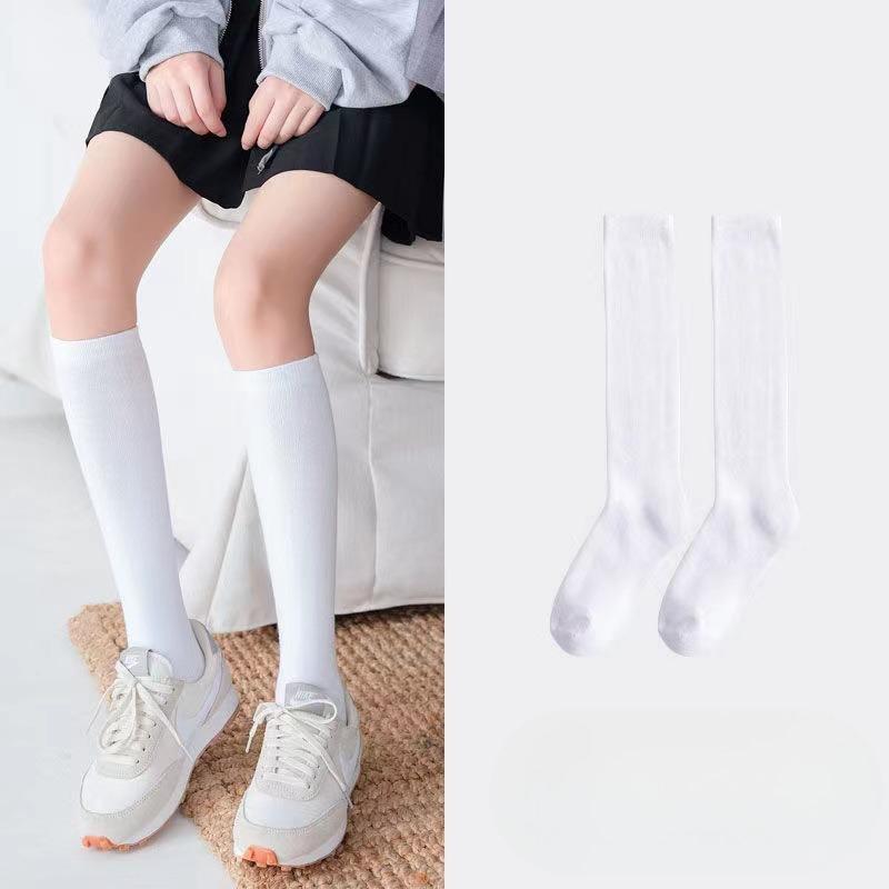 

Female Autumn and Winter Fashion New Student Long Leg Socks 1 pair білий