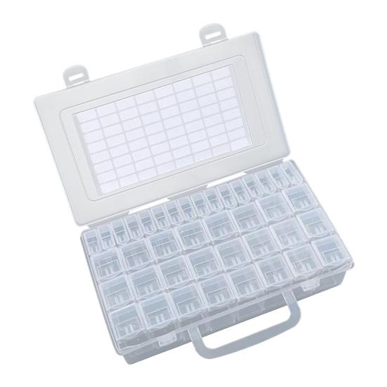 Bead Storage Box Large Capacity Multiple Compartments Transparent Design Rhinestones Painting Storage Container